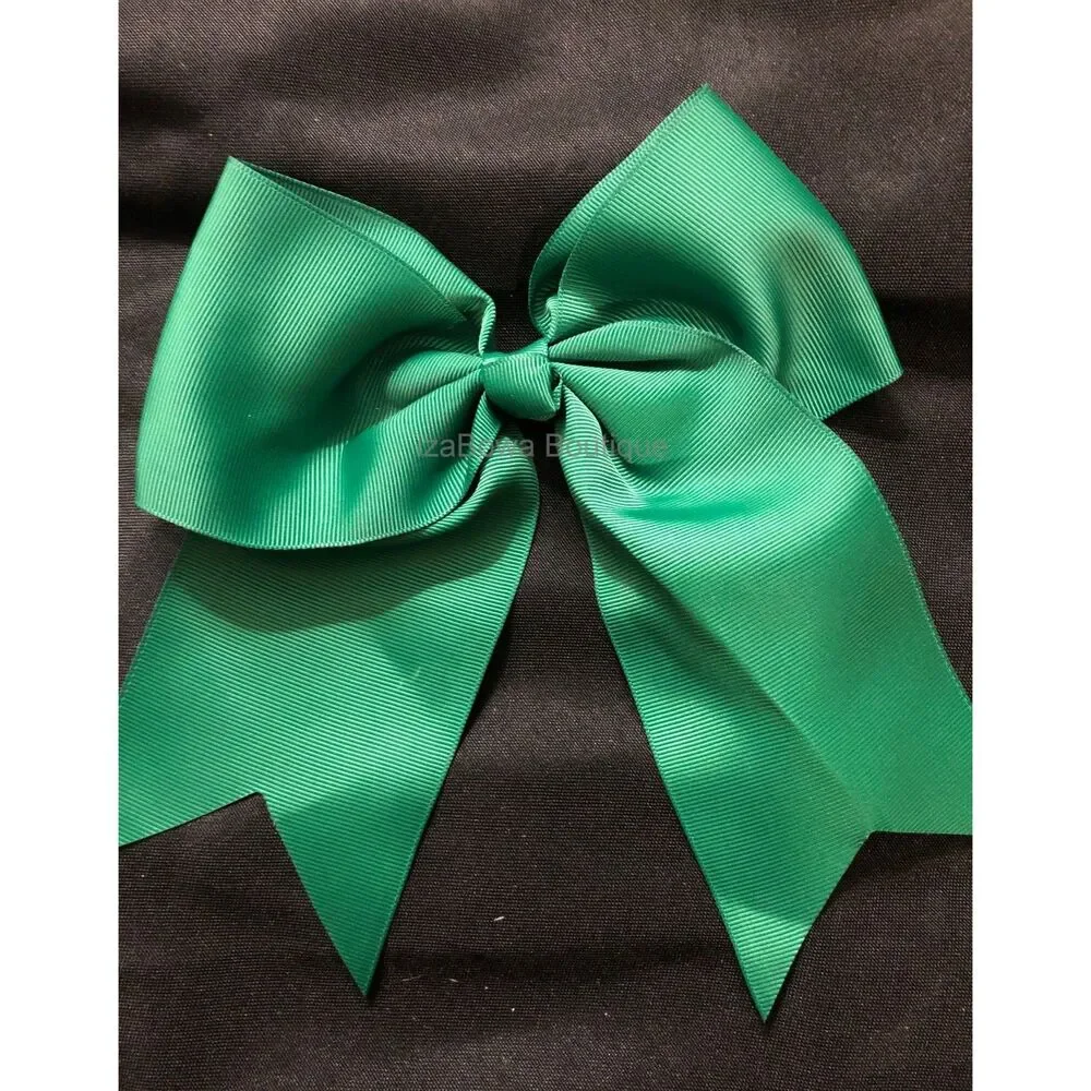 Emerald Green Solid Cheer Bow 5B2839 Handmade NWT Boutique